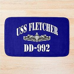 USS Fletcher DD-992 Ship Store Bath Mat