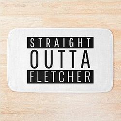 Straight Outta Fletcher North Carolina Bath Mat