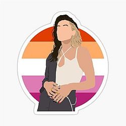 Fletcher Lesbian Pride Background Sticker