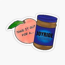 Fletcher Joyride Peach and Peanut Butter Sticker