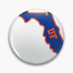 University of Florida Gators State Outline Sticker Pin
