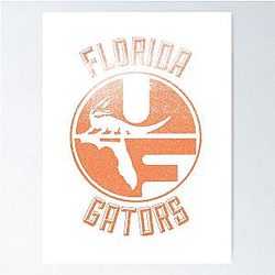 Vintage Florida Gator Design Poster