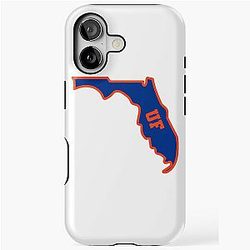 University of Florida Gators State Outline Sticker iPhone Case