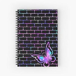 Butterfly on the wall Spiral Notebook