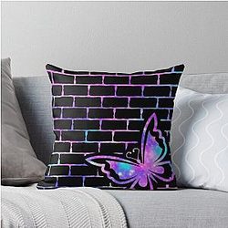 Butterfly on the Wall Throw Pillow