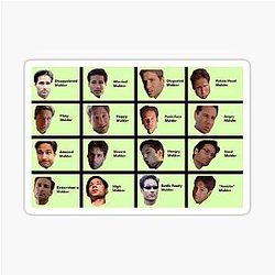 The Faces of Fox Mulder Sticker