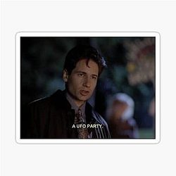 UFO Party Fox Mulder X-FILES Sticker