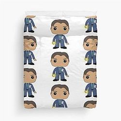 Fox Mulder Funko Pop Duvet Cover