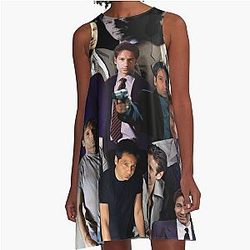 David Duchovny Fox Mulder photo collage A-Line Dress