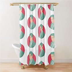 Fox Mulder The X Files Digital Illustration David Duchovny Retro Vintage Shower Curtain