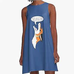 Spooky Fox Mulder is A-Line Dress