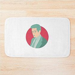Fox Mulder The X Files Digital Illustration David Duchovny Retro Vintage 90s Bath Mat