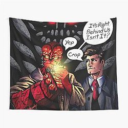 Hellboy and Mulder Tapestry