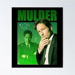 Fox Mulder The X Files Vintage Design Poster