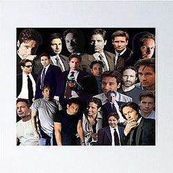 David Duchovny Fox Mulder photo collage Poster