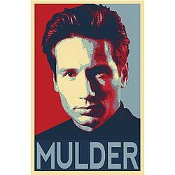 FBI Special Agent Fox Mulder X-Files Illustration - David Duchovny Sci Fi Television Pop Art Home Decor Poster Print (11x17 inches)