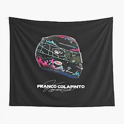 Franco Colapinto F1 2024 Helmet Tapestry