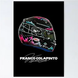 Franco Colapinto F1 2024 Helmet Poster