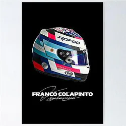 Franco Colapinto F1 2024 Helmet Poster