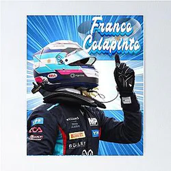 Franco Colapinto Argentine flag poster