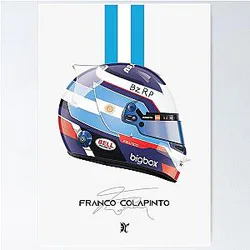 Franco Colapinto F1 helmet Poster