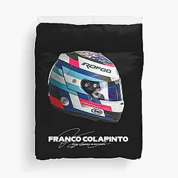 Franco Colapinto F1 2024 Helmet Duvet Cover