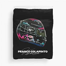Franco Colapinto F1 2024 Helmet Duvet Cover