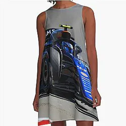 Franco Colapinto racing in his 2024 F1 race car A Line Dress