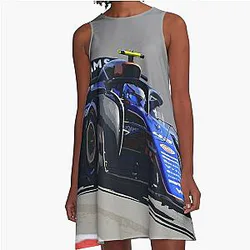 Franco Colapinto racing his 2024 F1 racecar watercolor A-Line Dress