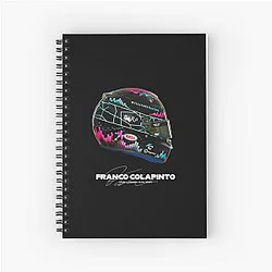 Franco Colapinto F1 2024 Helmet Spiral Notebook