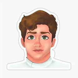 Franco Colapinto portrait illustration sticker