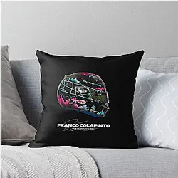 Franco Colapinto F1 2024 Helmet Throw Pillow