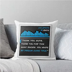 Formula One Radio Franco Colapinto Throw Pillow
