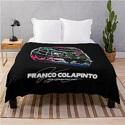 Franco Colapinto F1 2024 Helmet Throw Blanket