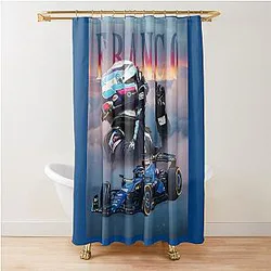 Franco Colapinto Back Font Shower Curtain