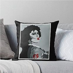 Frank Rocky Horror Show Art Design Throw Pillow