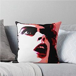 Frank N. Furter Andy Warhol Throw Pillow