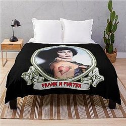 Rocky Horror Frank Furter Portrait Throw Blanket