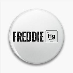 Freddie Mercury illustration with the mercury element Pin