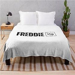 Freddie Mercury illustration with Mercury element Throw Blanket