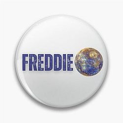 Freddie Mercury illustration with the Mercury planet Pin