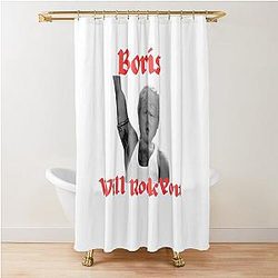 Boris Johnson as Freddie Mercury Shower Curtain