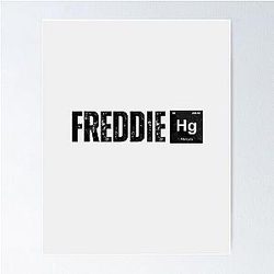 Freddie Mercury illustration with element  Poster