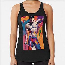 Shirtless Freddie Mercury Digital Oil Painting Tank Top