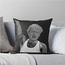 Boris Johnson as Freddie Mercury Throw Pillow