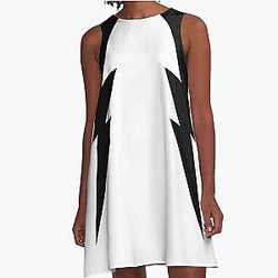 Black Lightning A-Line Dress