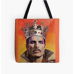Freddie Mercury Wears Crown Tote Bag
