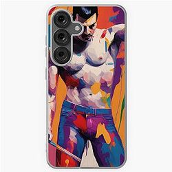 Shirtless Freddie Mercury Digital Oil Painting for Samsung Galaxy Soft Case
