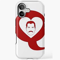 Freddie Mercury Queen of Hearts Logo iPhone Case