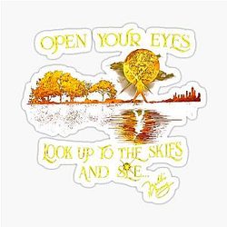 Freddie Mercury Open Your Eyes Look up to the Skies and See Signature Sticker